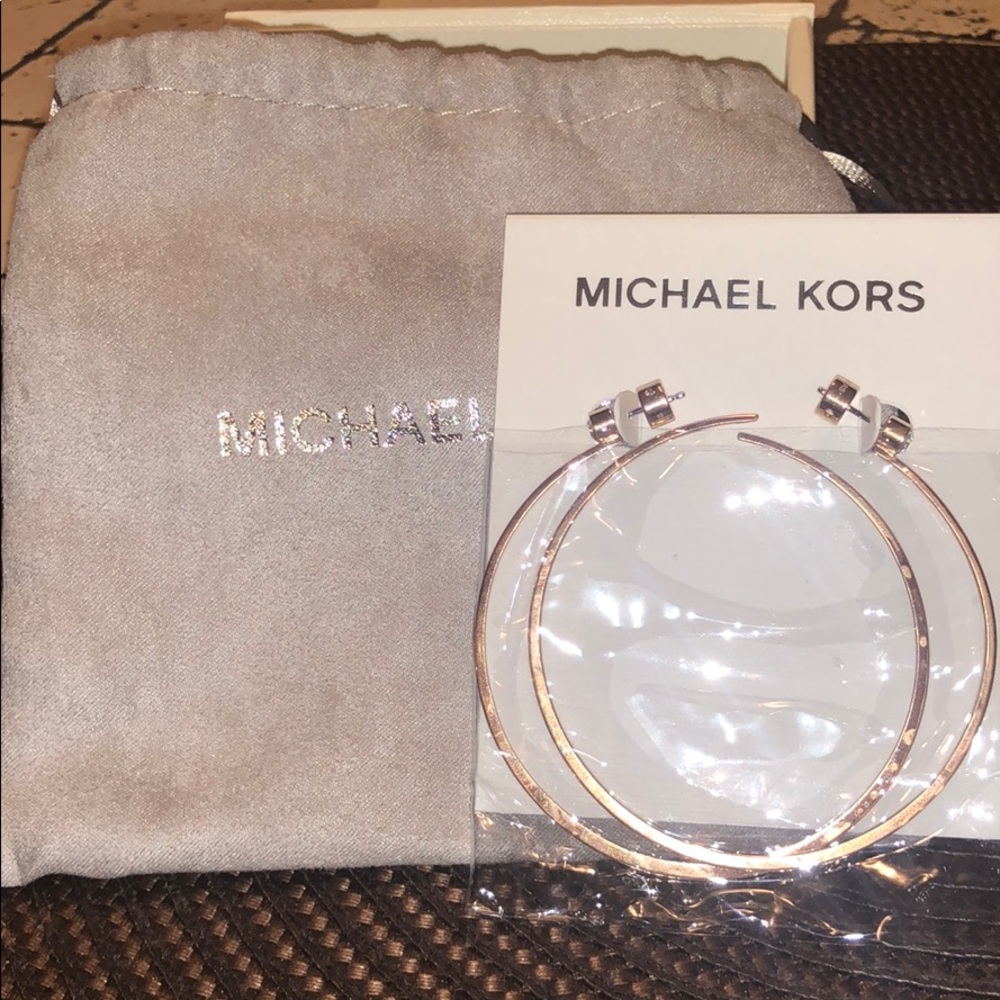 Michael Kors gold hoop earrings